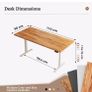 Standing Desk, 110 x 60 cm, Brown  Height-Adjustable Desk Image 2