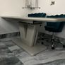 Brand-New Extendable Light Grey Dining Table Image 4