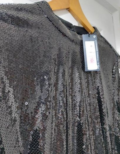 M&S Mini Party Dress UK22 Black Brand New