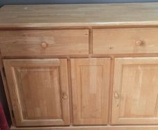 Solid Pine Sideboard, Storage Cabinet, Country Farmhouse Style