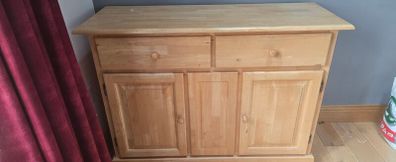 Solid Pine Sideboard, Storage Cabinet, Country Farmhouse Style