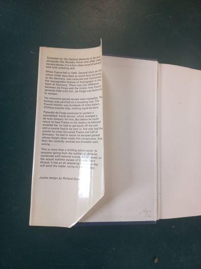Vintage Book "Timetable for the General" by Bernard Frizell