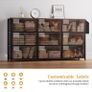 Fabric Chest of Drawers 9 Drawers Large TV Stand for 43-65 TVs Label Cards, Side Pocket & Image 6