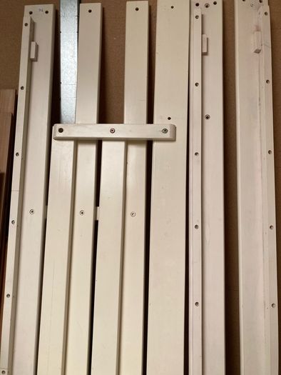 A Beautiful White Bunk Bed. No Mattresses .