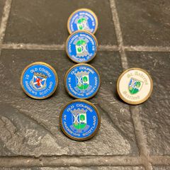 6 Vintage Saint Andrew's Scotland Brass Ball Markers