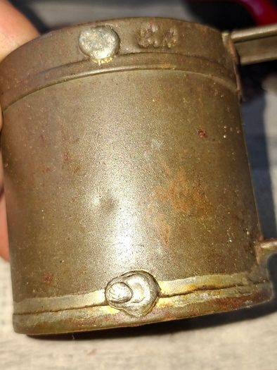 Rare 13 Piece Lot of Antique Chavagnat Tin Measuring Demi-Litre from Paris, France, dating  approximately 1800s.