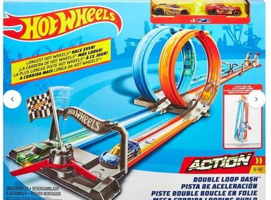 Hot Wheels Action Double Loop Dash Playset