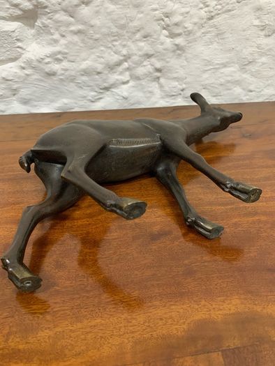 Beautiful bronze deer figure.