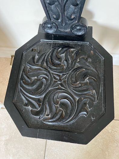 victorian carved oak hall chair