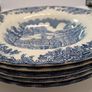 Vintage blue and white soup plates Myott Image 6