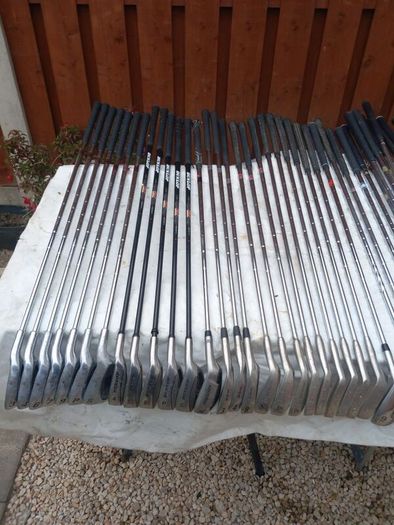 A selection of Golf clubs. Right handed clubs