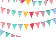 72 Flags 60Ft Fabric Bunting Banner, Imitated Linen Bunting Garlands Colorful Waterproof Pennant Flags Outdoor Indoor Hanging Decoration for Home, Garden, Wedding, Birthday, Party (FREE POSTAGE)