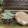 Vintage Chefs Castle Brand Ireland Lidded Copper Sautee Pan Solid Brass Handle Image 7