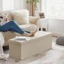 New Beige Leather Storage Chest - FREE P&P Image 5