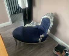 chair . Chaise lounge navy
