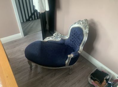 chair . Chaise lounge navy