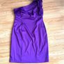 Apart Glamour Purple Satin One-Shoulder Occasion Dress - Size 14 Image 4