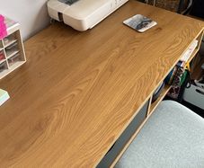 Wood desk with two drawers