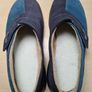 womens HOTTER WRAP slippers faux fur lined suede slipper Size UK 3 EU 36 navy blue Image 6