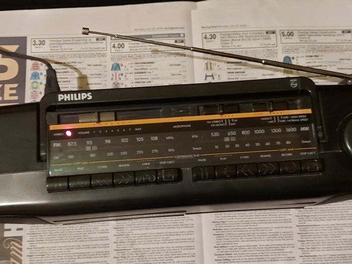 Vintage Philips AW 709205 Portable Dual Cassette Radio Boombox Era 1980s, in excellent condition and everything working perfect