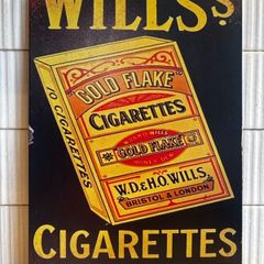 Wills Gold Flake Tin Metal Sign