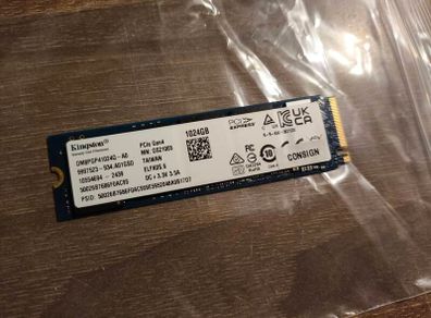 1tb Nvme Ssd Kingston M.2 2280 TLC Pcie 4.0 X4 4700/3800mb/s 640TBW