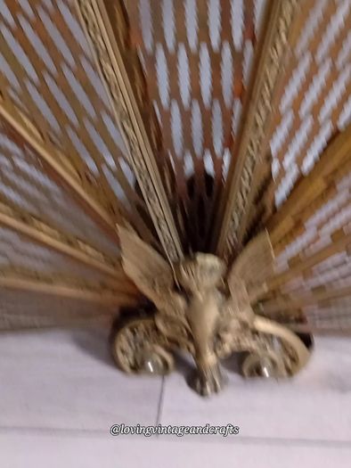 Brass Peacock Firescreen