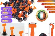 50/250pcs Tile Leveling System Kit Reusable Tile Spacer Wall Floor Clips Tool
