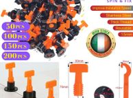 main image for ad 50/250pcs Tile Leveling System Kit Reusable Tile Spacer Wall Floor Clips Tool