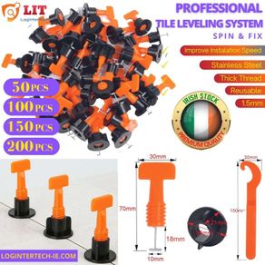 50/250pcs Tile Leveling System Kit Reusable Tile Spacer Wall Floor Clips Tool