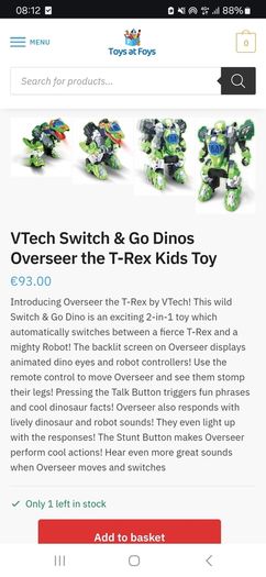 Vtech robot dinosaur