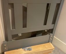 Beautiful Grey Wooden Single Bed Frame - Can Deliver