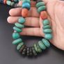 Vintage Turqouise Color Old Resin & Glass Beads Necklace Image 7