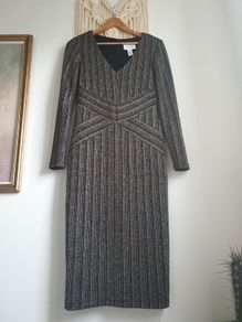Joseph Ribkoff Gold Thread Dress Size Uk 10