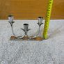 Mid-Century Modern silver-plated 3-light candelabra manufactured by Oneida Silversmith Image 4