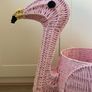 Big flamingo pink basket Image 2
