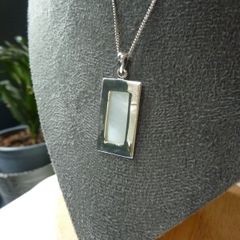 Sterling Silver 925 Mother of Pearl Set. Pendant, Bangle and Earrings. Hallmarked London 2006
