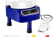 Pottery Wheel 27.9 cm Ceramic Wheel Foot Pedal Touch Screen 450W 3 Legs Blue