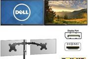 Dual Dell 23" P2317h LED IPS Monitors Full HD (1080p) with Brand Dual Stand