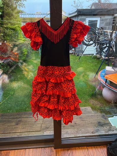 Flamenco Spanish kids dress, Halloween costume