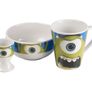 Monsters University Kids Disney 3 Piece Ceramic Breakfast Set Bowl Mug And Egg Cup Childrens Breakfast Set New in Box Image 3