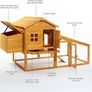 Chicken Coop Hen House Poultry Ark Home Nest Run Coup With Integra... Image 3