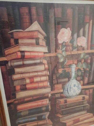 Print , wooden frame and glass