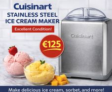 Cuisinart Ice Cream - Maker Stainless Steel (Excellent Condition)