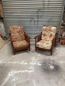 Pair of arts and crafts chairs