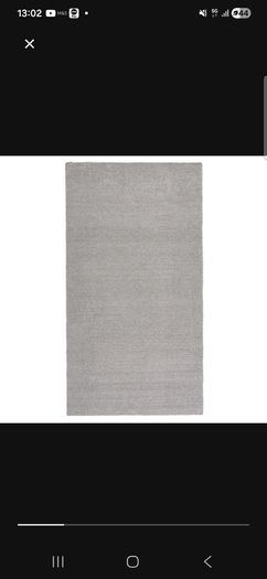 Rug low pile light grey 150cm x 80cm