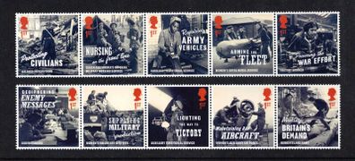 2022 Great Britain Unsung Heroes - Women of World War II Commemorative Stamps Mint Never Hinged (MNH)