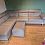 Natuzzi Editions Leather Corner Sofa with footstool Image 4