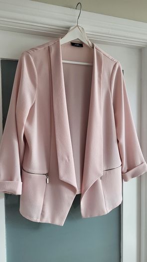 Wallis blush drape jacket Sz 18 (Fit 14-18UK)
