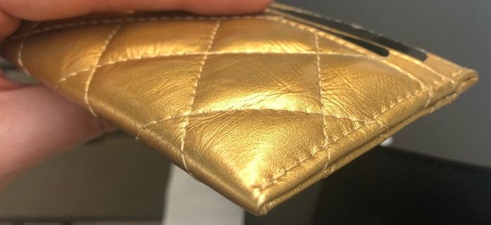 Chanel gold cardholder